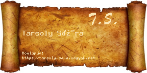 Tarsoly Sára névjegykártya
