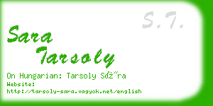 sara tarsoly business card